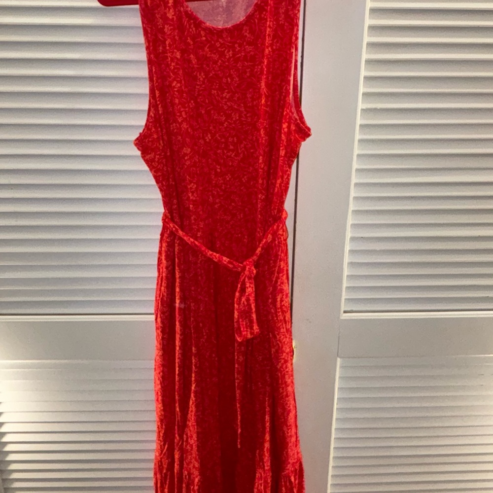 Terra & Sky Red Sleeveless Scoop Neck Sundress